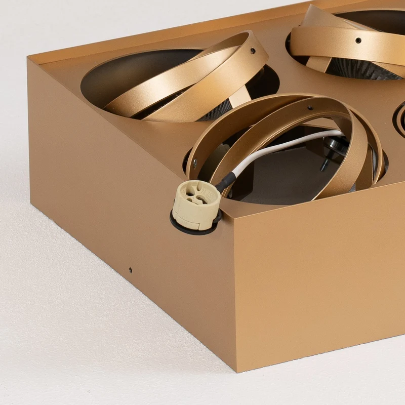 B-Ware Argon Riesta Deckenstrahler Leuchte gold vierflammig Lampe Innenbeleuchtung