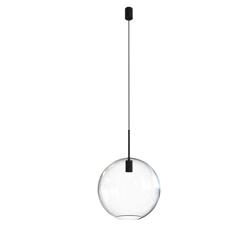 B-Ware Nowodvorski Pendelleuchte Hängeleuchte SPHERE XL Glas Schwarz Modern E27 35cm