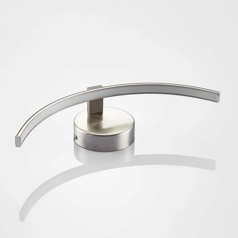 B-Ware Lindby Wandleuchte Wandlampe LED Leuchte Iven nickel warmweiß Beleuchtung 34 cm
