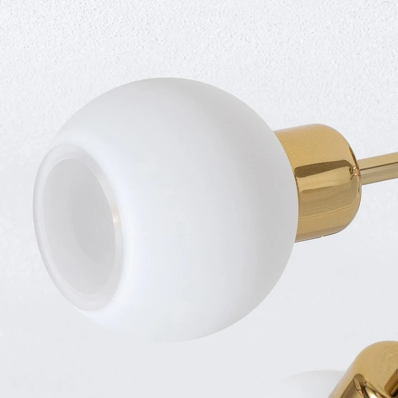 B-Ware Argon Deckenleuchte Lampe Marlo messingfarben Opalglas Stahl Glas weiß 6 flam14