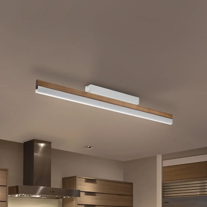 B-Ware Quitani Deckenleuchte Lampe LED nussbaum nickel matt Holz Messing Beleuchtung506