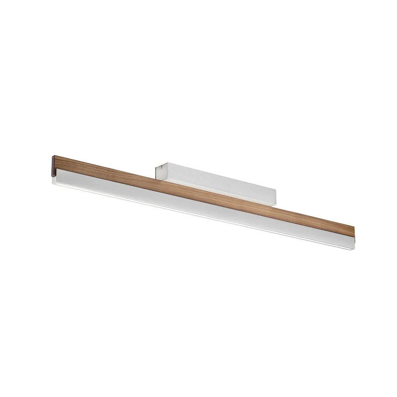 B-Ware Quitani Deckenleuchte Lampe LED nussbaum nickel matt Holz Messing Beleuchtung506