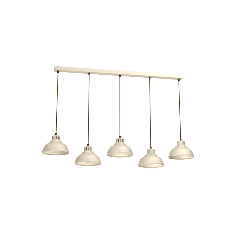 B-Ware Sven Hängeleuchte Pendelleuchte Deckenbeleuchtung 5-flammig beige Stahl