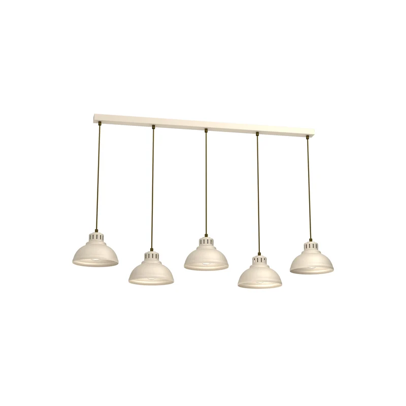 B-Ware Sven Hängeleuchte Pendelleuchte Deckenbeleuchtung 5-flammig beige Stahl