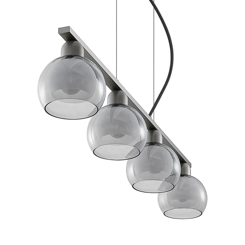 B-Ware Lucande Kaiya Hängeleuchte Leuchte Lampe Hängelampe Glas vierflammig