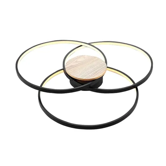 B-Ware Lindby Deckenlampe Deckenleuchte LED Lampe dimmbar schwarz Aluminium warmweiß