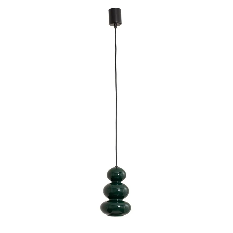 B-Ware Oman Hängeleuchte Pendelleuchte Glas dunkelgrün glänzend Glasleuchte 14 cm