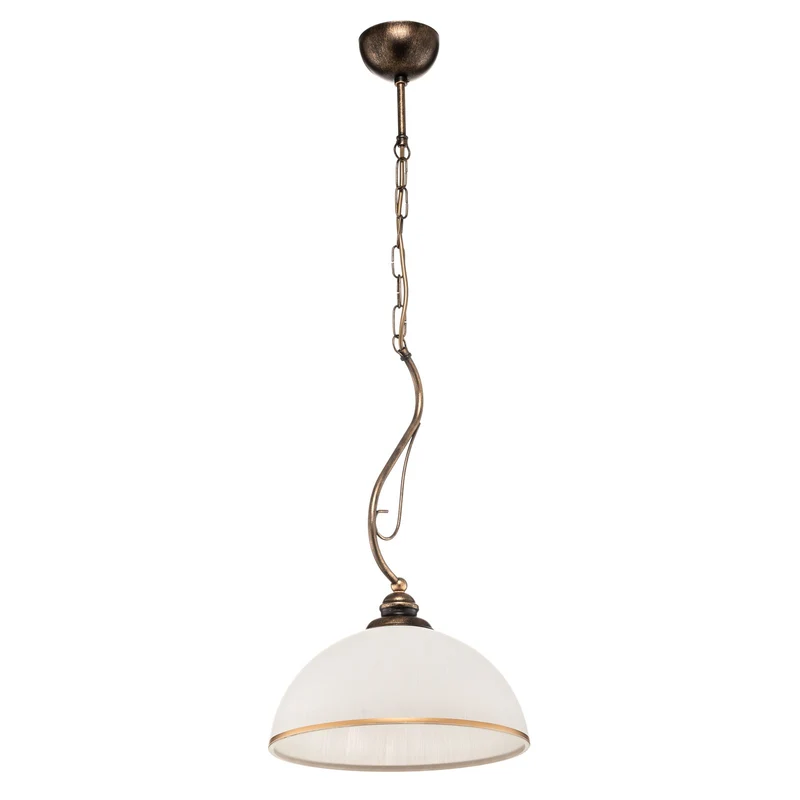 B-Ware Jupiter Hängeleuchte Pendellampe Lampe Casale altmessing weiß Metall Glas E27