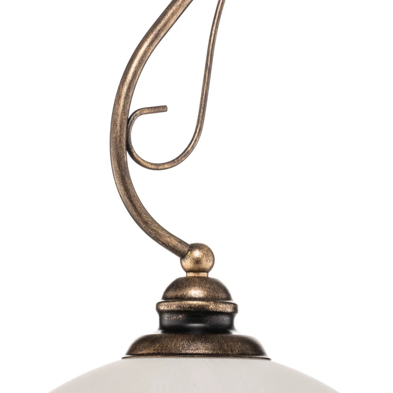 B-Ware Jupiter Hängeleuchte Pendellampe Lampe Casale altmessing weiß Metall Glas E27