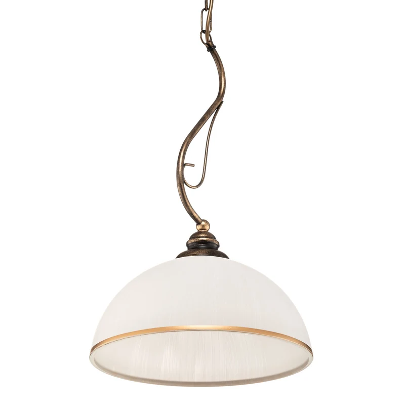 B-Ware Jupiter Hängeleuchte Pendellampe Lampe Casale altmessing weiß Metall Glas E27