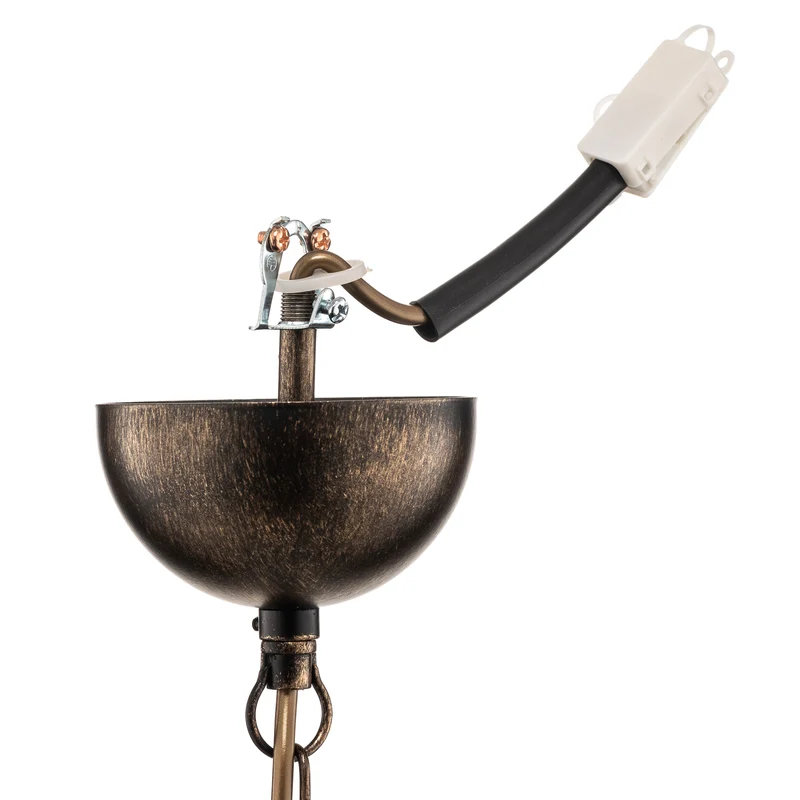 B-Ware Jupiter Hängeleuchte Pendellampe Lampe Casale altmessing weiß Metall Glas E27