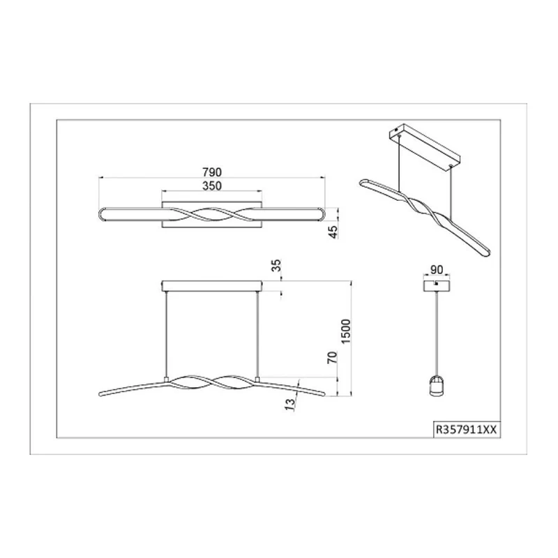 B-Ware Reality Pendelleuchte Hängelampe LED Ginko Weiß Matt Metall 79 cm