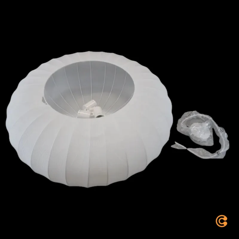 C-Ware Lindby Hängeleuchte Pendelampe Helin weiß Textil Ø 70 cm 3 x E27 LED Leuchte742