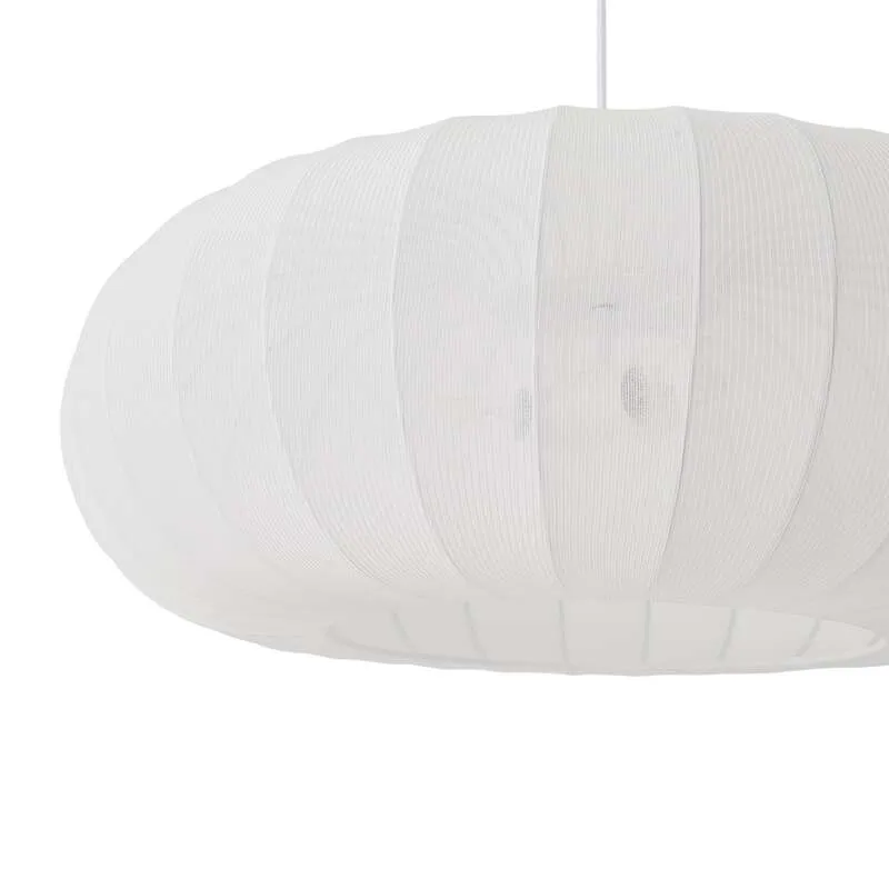 C-Ware Lindby Hängeleuchte Pendelampe Helin weiß Textil Ø 70 cm 3 x E27 LED Leuchte742