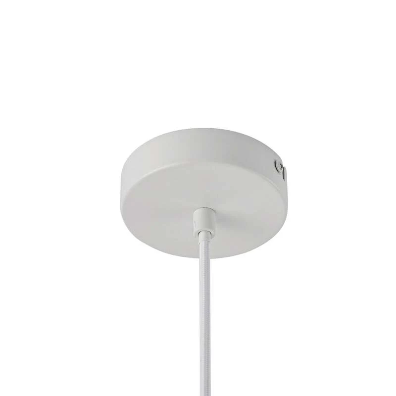 C-Ware Lindby Hängeleuchte Pendelampe Helin weiß Textil Ø 70 cm 3 x E27 LED Leuchte742