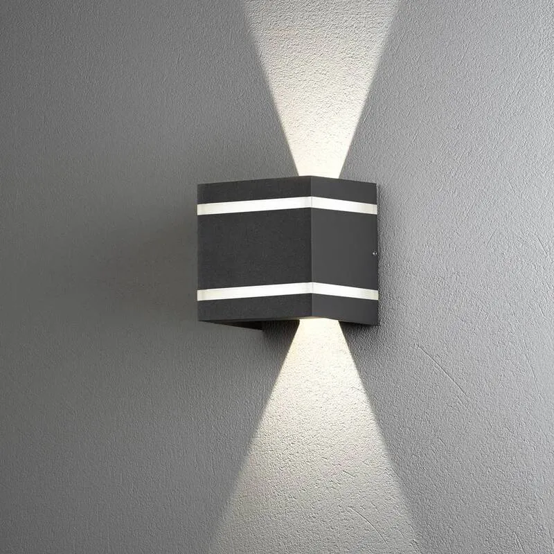 B-Ware Konstsmide Cremona 7870-370 LED-Außen-Wandleuchte 6W Anthrazit Lampe Leuchte