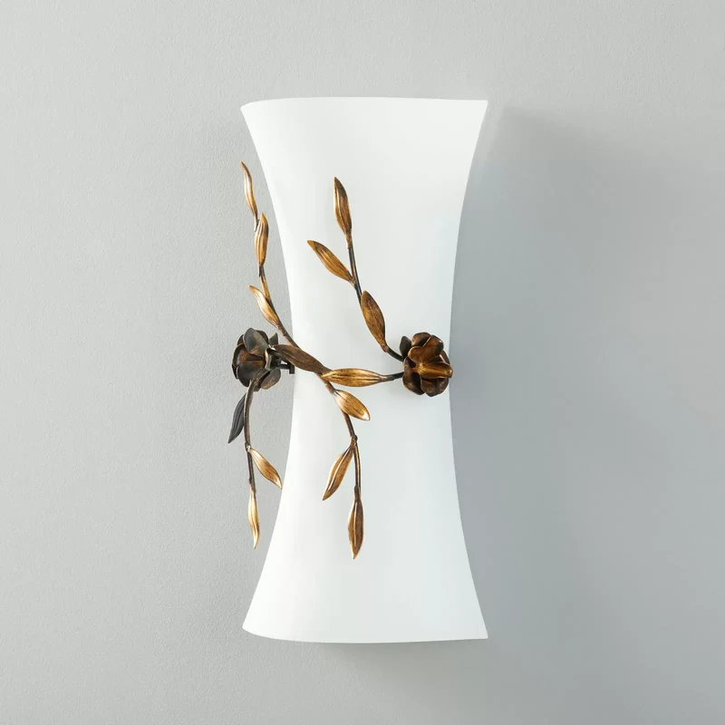 B-Ware Kögl Wandleuchte Rose mit Glasschirm Wandlampe Lampe Leuchte Spot Licht E27
