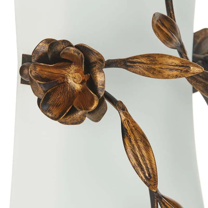 B-Ware Kögl Wandleuchte Rose mit Glasschirm Wandlampe Lampe Leuchte Spot Licht E27