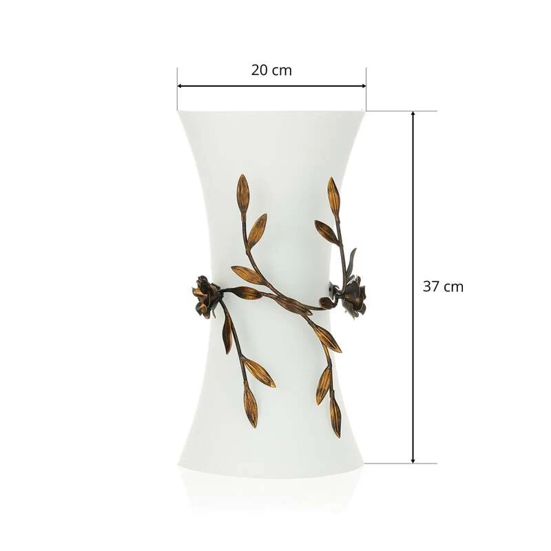 B-Ware Kögl Wandleuchte Rose mit Glasschirm Wandlampe Lampe Leuchte Spot Licht E27