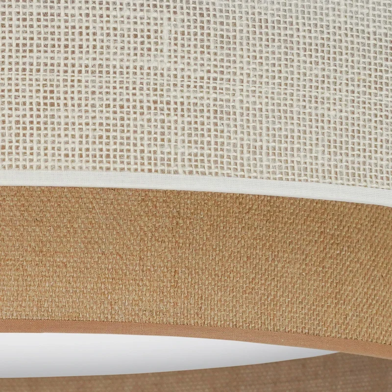 B-Ware DUOLLA Deckenleuchte Lampe LED Fernbedienung Textil weiß braun dimmbar Jute 60 c