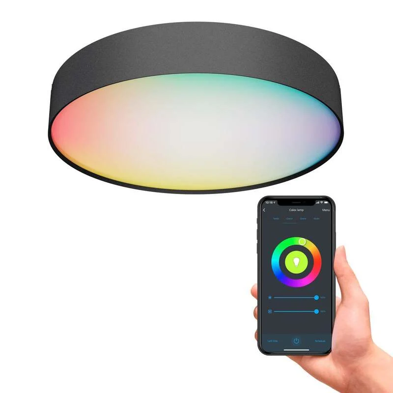 B-Ware Calex LED-Deckenleuchte Leuchte Smart RGBW Ø 40 cm dimmbar Fabric