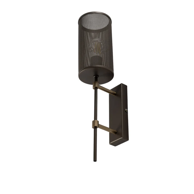 B-Ware Wandleuchte Wandlampe titan E27 LED Stahl 48 cm Höhe titanfarben Lampe Spot