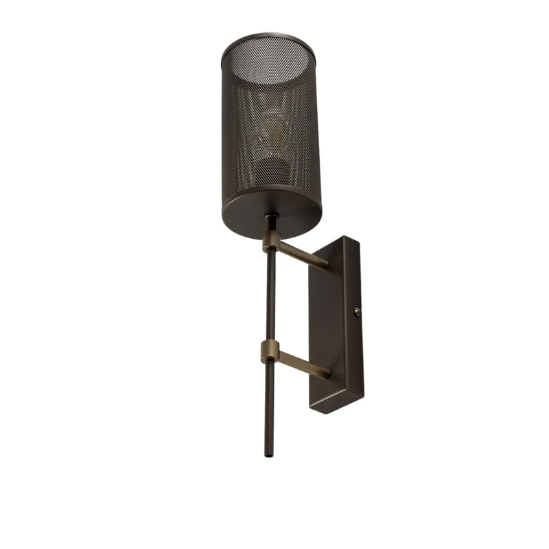 B-Ware Wandleuchte Wandlampe titan E27 LED Stahl 48 cm Höhe titanfarben Lampe Spot