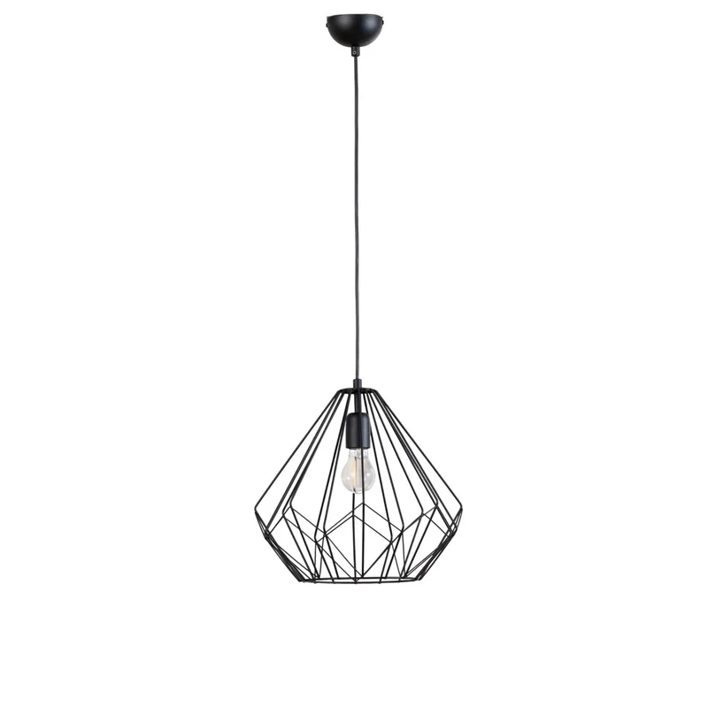 B-Ware Hängeleuchte Diamond Pendelleuchte schwarz Eisen E27 LED Metall Lampe Esszimmer
