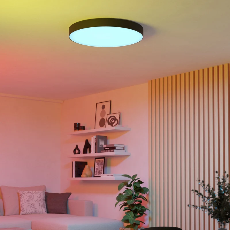 B-Ware EGLO Deckenlampe Leuchte Smart-LED Gallizzi-Z schwarz Ø69cm
