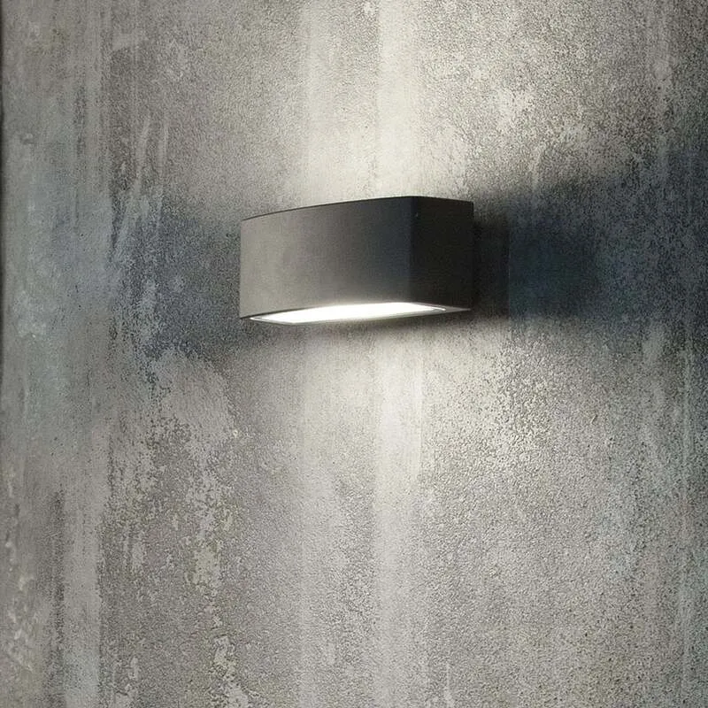 B-Ware Ideallux Außenwandlampe Wandlicht Leuchte Ideallux Andromeda Aluminium 22 cm
