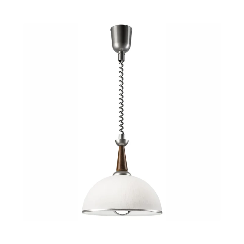 B-Ware Ilsa Hängeleuchte Pendelleuchte Deckenlampe weiß silber Ø 30 cm höhenverstellbar