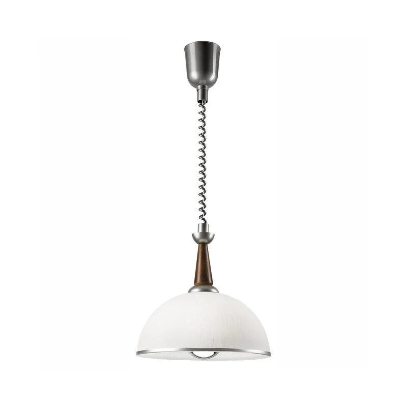 B-Ware Ilsa Hängeleuchte Pendelleuchte Deckenlampe weiß silber Ø 30 cm höhenverstellbar