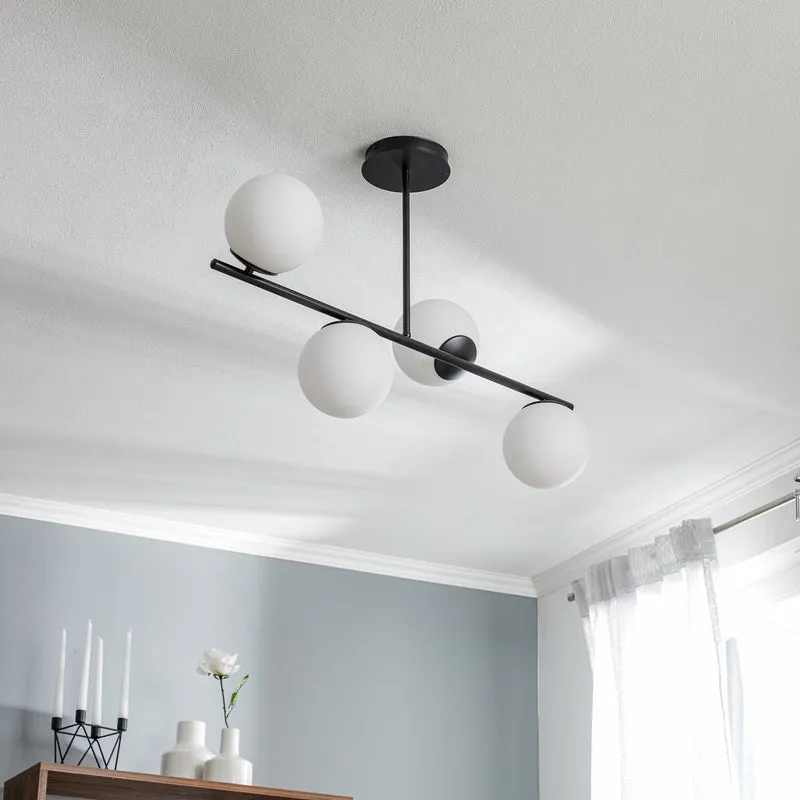 B-Ware Euluna Deckenlampe Deckenleuchte Lampe Leuchte Kabo schwarz vierflammig