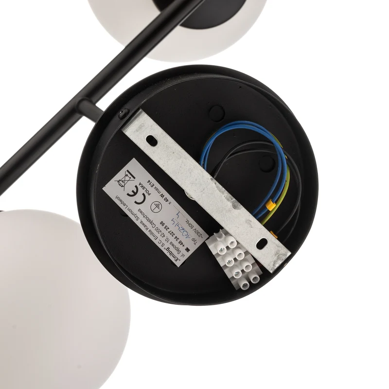 B-Ware Euluna Deckenlampe Deckenleuchte Lampe Leuchte Kabo schwarz vierflammig