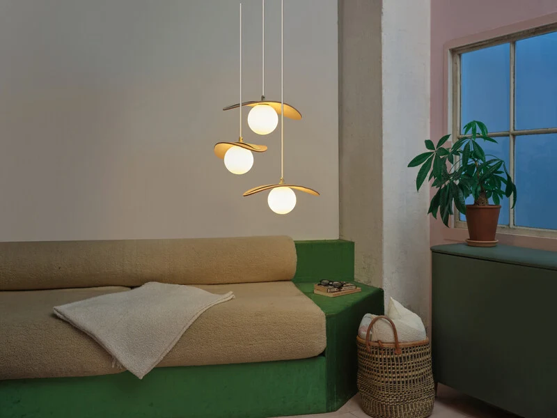 B-Ware OSRAM Pendelleuchte Hängelampe Decor Pearl G9 LED Leuchte Filz Beige Innenraum