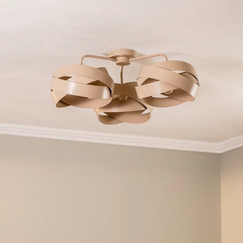 B-Ware Euluna Deckenleuchte Lampe Tornado Deckenbeleuchtung beige 3-flammig Metall