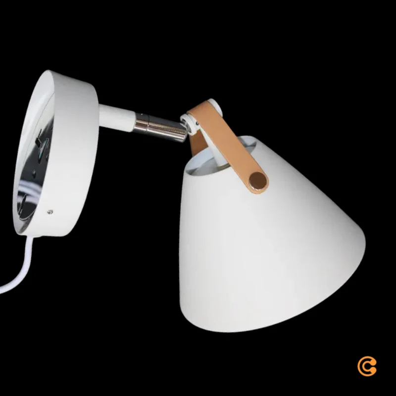 B-Ware DFTP by Nordlux Wandleuchte Strap mit Lederriemen weiß Wandleuchte Bilderleuchte