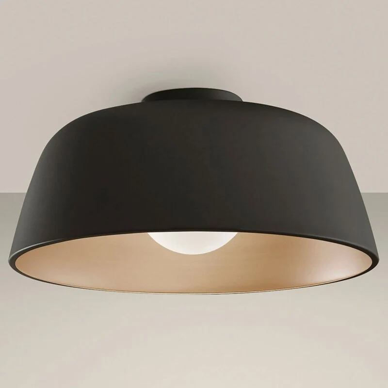B-Ware LEDS C4 Deckenleuchte Pendelleuchte Miso Lampe schwarz gold Stahl LED Leuchte