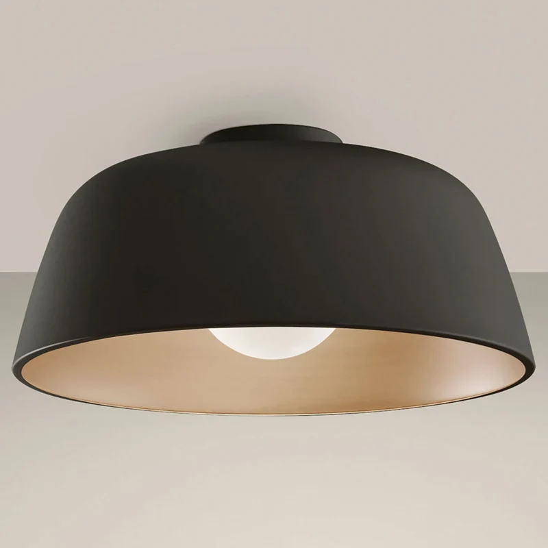 B-Ware LEDS C4 Deckenleuchte Pendelleuchte Miso Lampe schwarz gold Stahl LED Leuchte