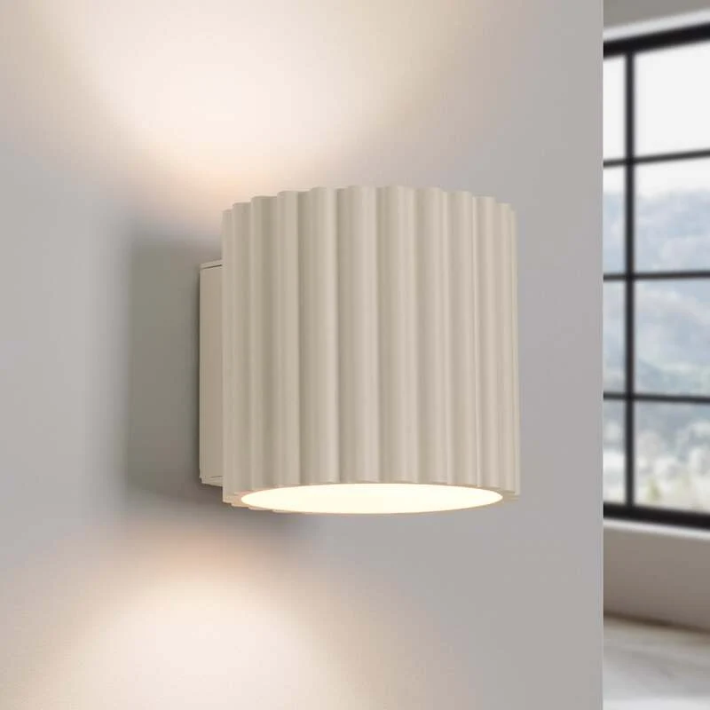 B-Ware RIBLA Wandleuchte Wandlampe Leuchte beige Aluminium G9 10 cm Made in Europe