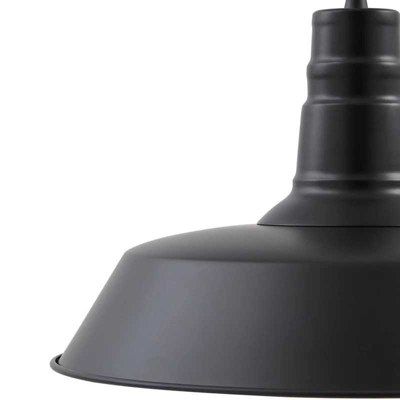 B-Ware Lindby Hängeleuchte Laylan schwarz weiß Ø 46 cm Metall Deckenlampe Lampe Leuchte