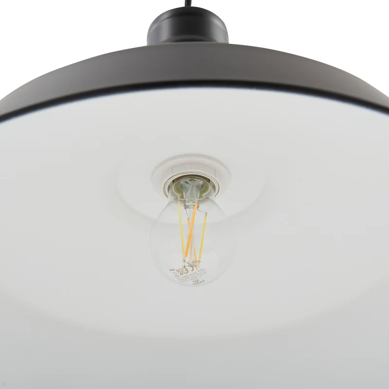 B-Ware Lindby Hängeleuchte Laylan schwarz weiß Ø 46 cm Metall Deckenlampe Lampe Leuchte