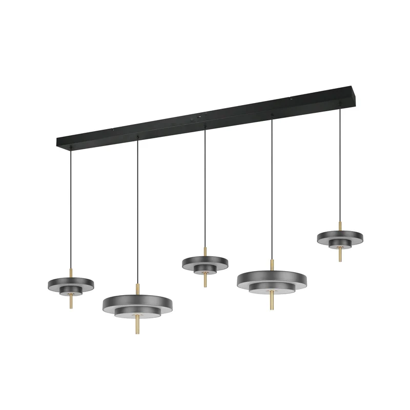 B-Ware Trio Lighting Pendelleuchte Hängelampe LED Keaton schwarz goldfarben dimmbar CCT