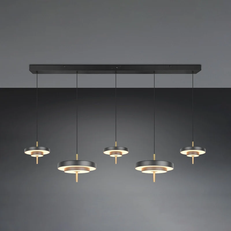 B-Ware Trio Lighting Pendelleuchte Hängelampe LED Keaton schwarz goldfarben dimmbar CCT