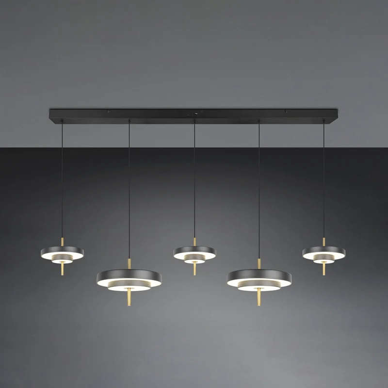 B-Ware Trio Lighting Pendelleuchte Hängelampe LED Keaton schwarz goldfarben dimmbar CCT