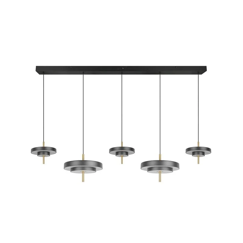 B-Ware Trio Lighting Pendelleuchte Hängelampe LED Keaton schwarz goldfarben dimmbar CCT