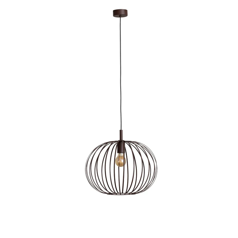 B-Ware Argon Pendelleuchte Hängelampe Valor dunkelbraun Stahl Ø 40 cm E27 dimmbar