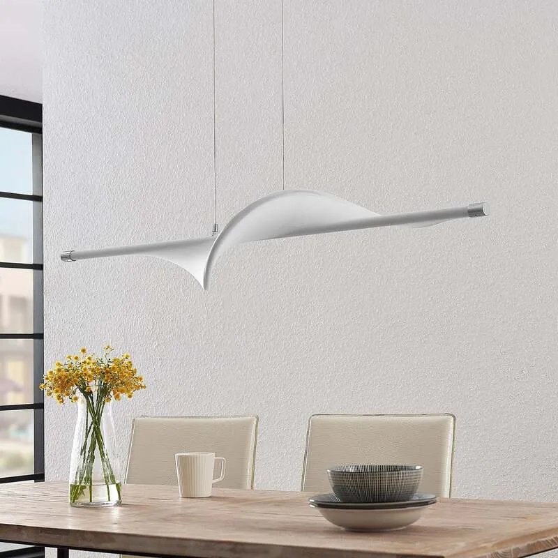 C-Ware Lucande Pendelleuchte Hängeleuchte LED Edano Textil weiß dimmbar524