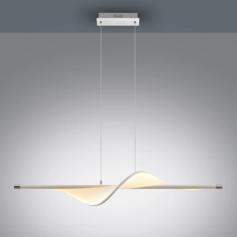 C-Ware Lucande Pendelleuchte Hängeleuchte LED Edano Textil weiß dimmbar524
