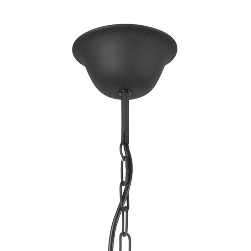 B-Ware Lamkur Kronleuchter Kandela schwarz Stahl 5-flammig E14 dimmbar Leuchte 58 cm